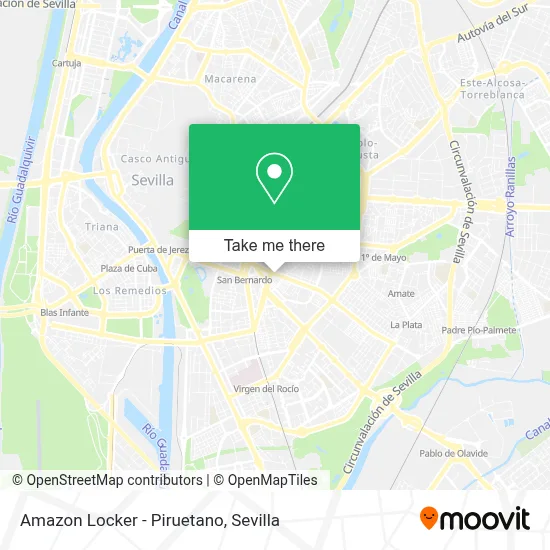 Amazon Locker - Piruetano map