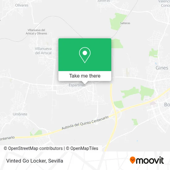 Vinted Go Locker map