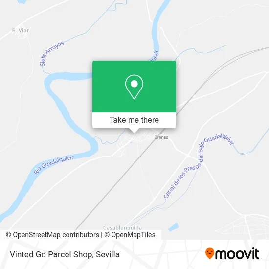 Vinted Go Parcel Shop map