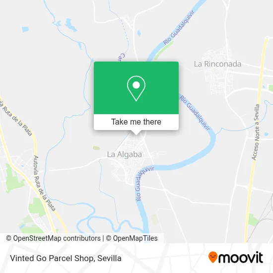 Vinted Go Parcel Shop map