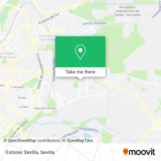 Estores Sevilla map