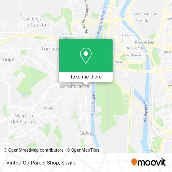 Vinted Go Parcel Shop map