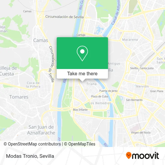 Modas Tronio map
