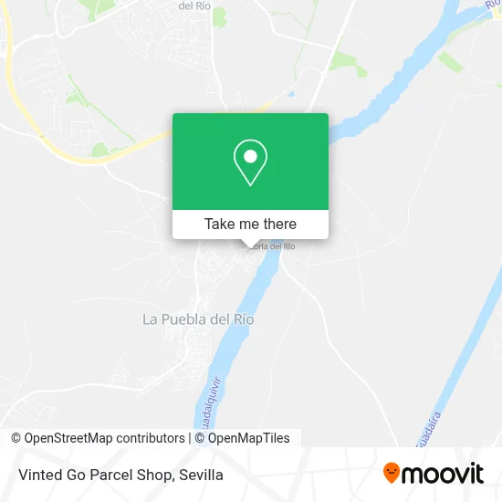 Vinted Go Parcel Shop map