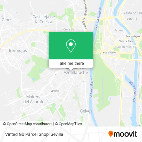 Vinted Go Parcel Shop map