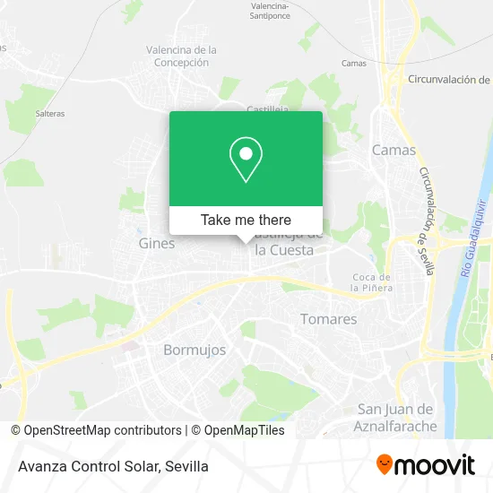 Avanza Control Solar map