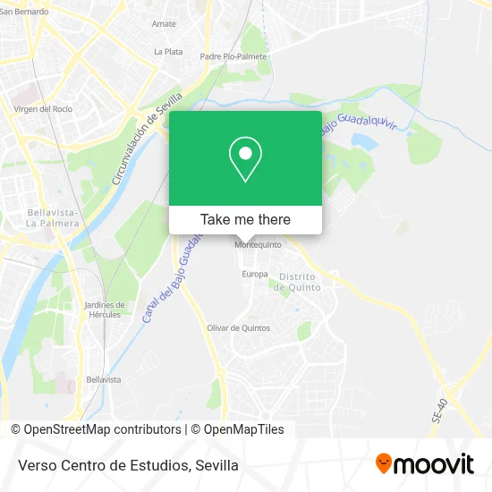 Verso Centro de Estudios map
