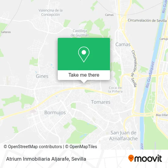 Atrium Inmobiliaria Aljarafe map