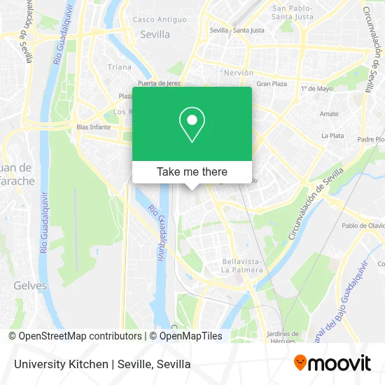 University Kitchen | Seville map