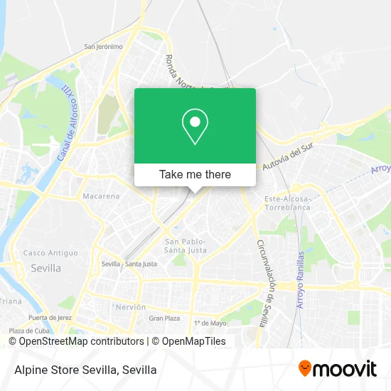 Alpine Store Sevilla map