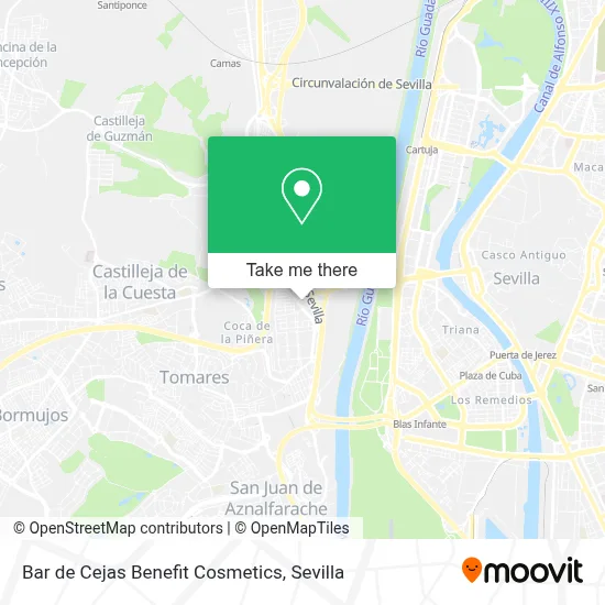 Bar de Cejas Benefit Cosmetics map