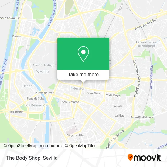 The Body Shop map