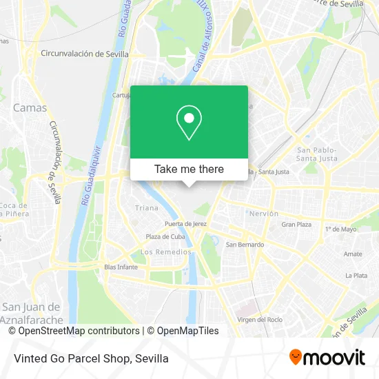 Vinted Go Parcel Shop map