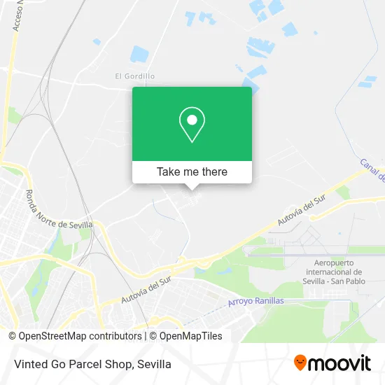 Vinted Go Parcel Shop map