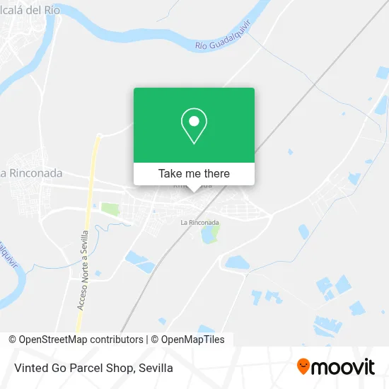 Vinted Go Parcel Shop map