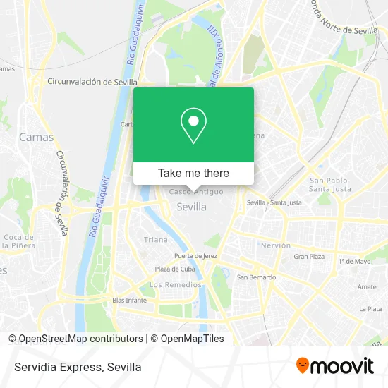 Servidia Express map