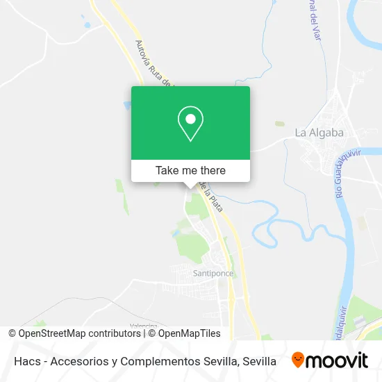 Hacs - Accesorios y Complementos Sevilla map