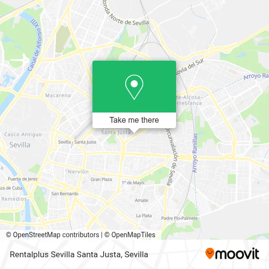 Rentalplus Sevilla Santa Justa map