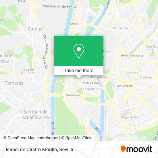 Isabel de Castro Morillo map