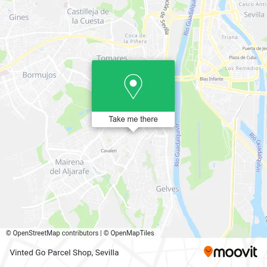 Vinted Go Parcel Shop map