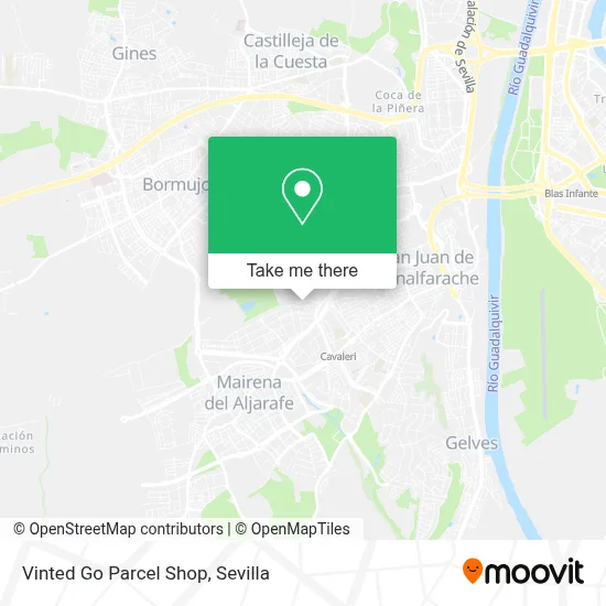 Vinted Go Parcel Shop map