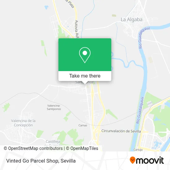 Vinted Go Parcel Shop map