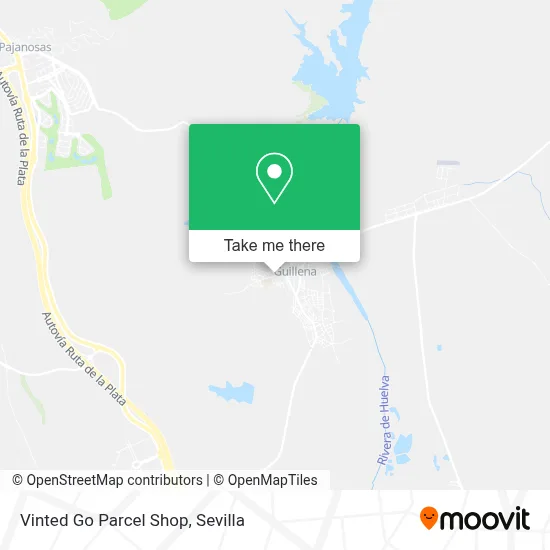 Vinted Go Parcel Shop map