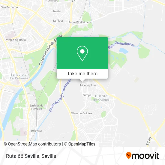 Ruta 66 Sevilla map