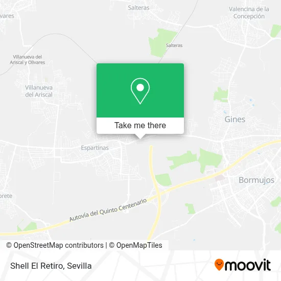 Shell El Retiro map