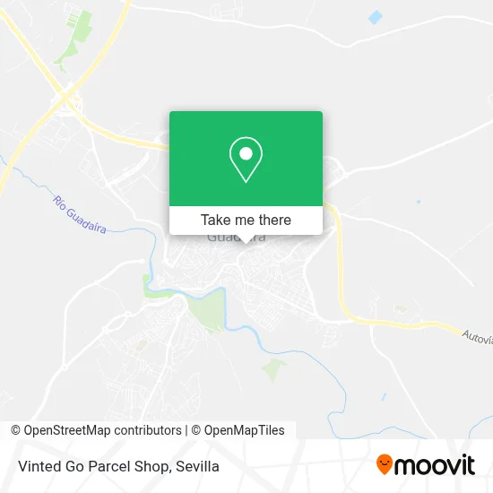 Vinted Go Parcel Shop map