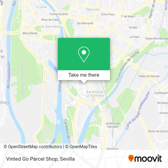 Vinted Go Parcel Shop map