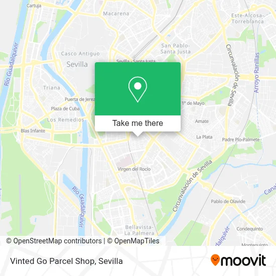 Vinted Go Parcel Shop map