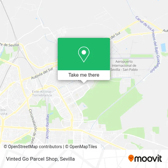 Vinted Go Parcel Shop map