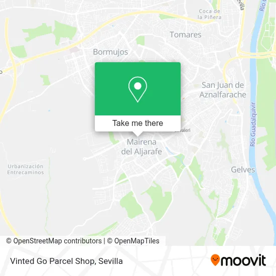 Vinted Go Parcel Shop map