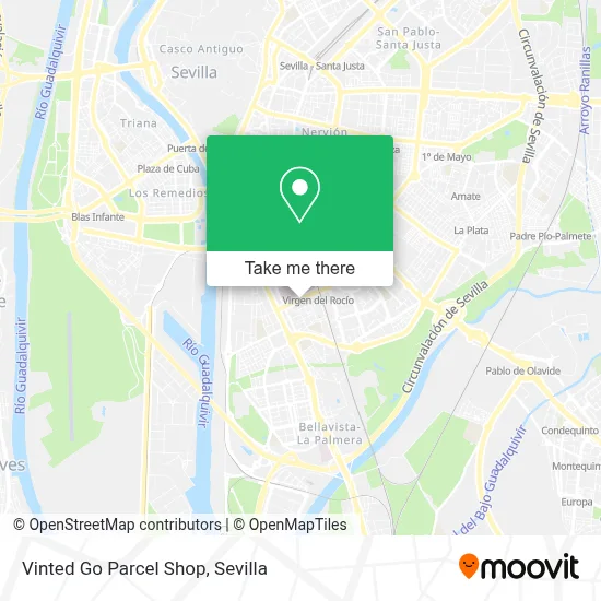 Vinted Go Parcel Shop map