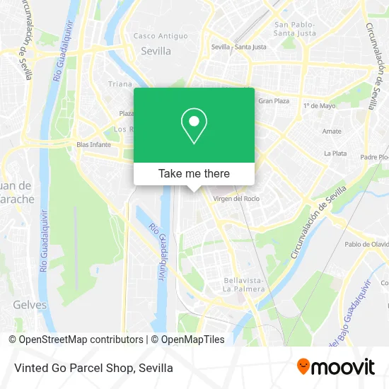 Vinted Go Parcel Shop map