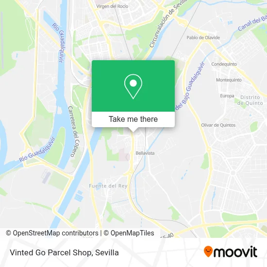 Vinted Go Parcel Shop map