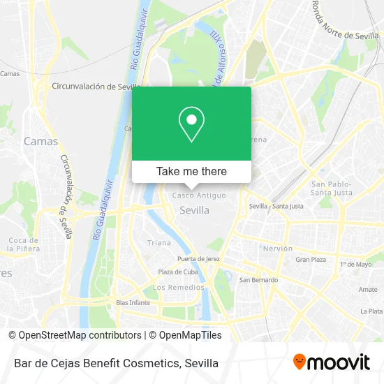 Bar de Cejas Benefit Cosmetics map