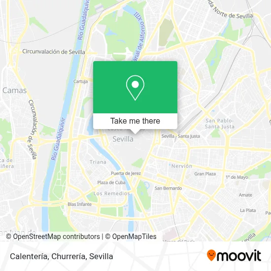 Calentería, Churrería map