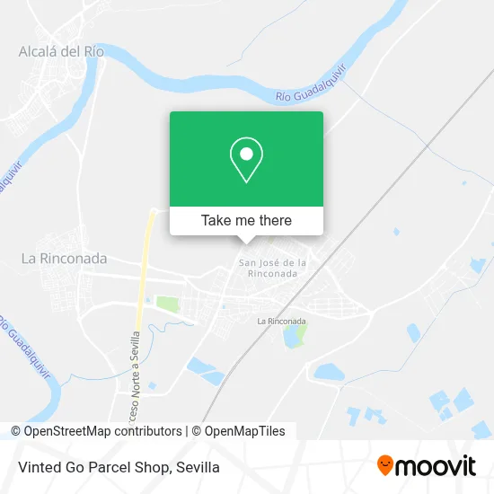 Vinted Go Parcel Shop map