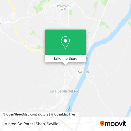 Vinted Go Parcel Shop map