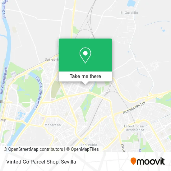 Vinted Go Parcel Shop map