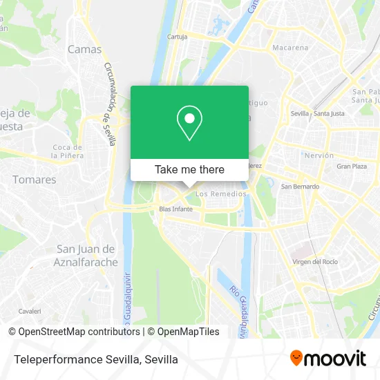 Teleperformance Sevilla map
