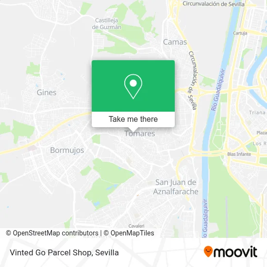 Vinted Go Parcel Shop map
