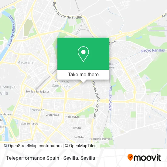 Teleperformance Spain - Sevilla map