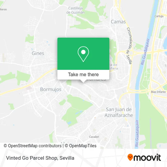 Vinted Go Parcel Shop map