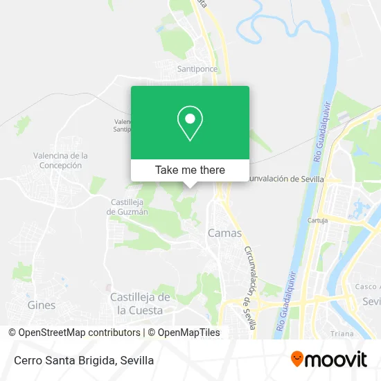 Cerro Santa Brigida map