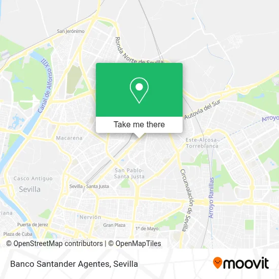 Banco Santander Agentes map