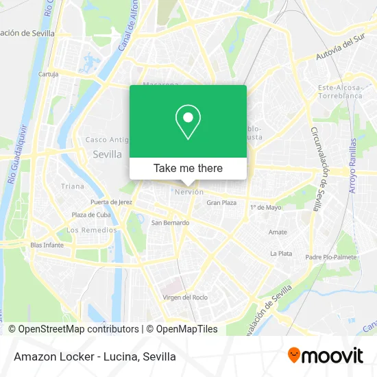 Amazon Locker - Lucina map