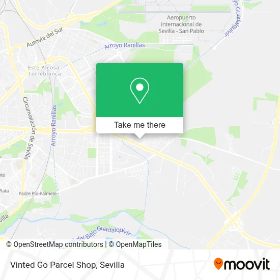 Vinted Go Parcel Shop map